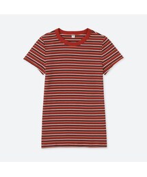 UNIQLO | リブボーダークルーネックT（半袖）(Tシャツ/カットソー)