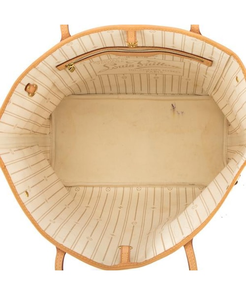 LOUIS VUITTON(ルイヴィトン)の「Damier Azur Canvas Neverfull MM Bag(トートバッグ・レディース・White)」の3枚目の写真