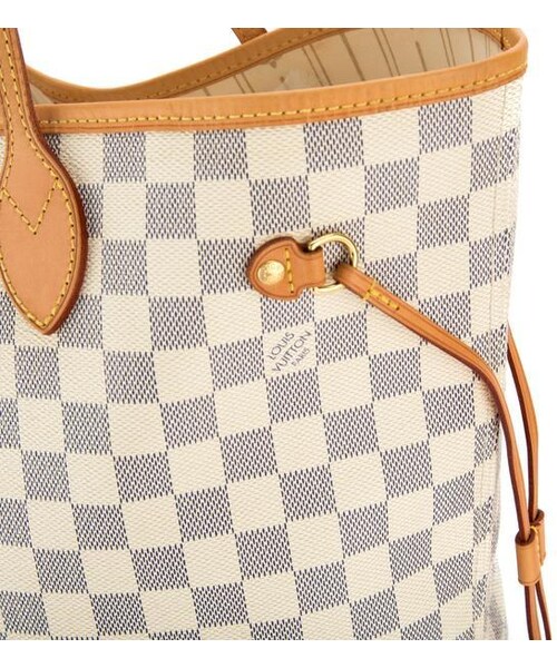 LOUIS VUITTON(ルイヴィトン)の「Damier Azur Canvas Neverfull MM Bag(トートバッグ・レディース・White)」の6枚目の写真