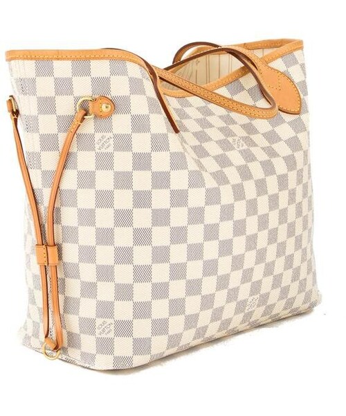 LOUIS VUITTON(ルイヴィトン)の「Damier Azur Canvas Neverfull MM Bag(トートバッグ・レディース・White)」の7枚目の写真