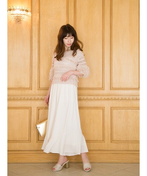 Mercuryduo マーキュリーデュオ の シフォンフレアスカーチョパンツ パンツ Wear