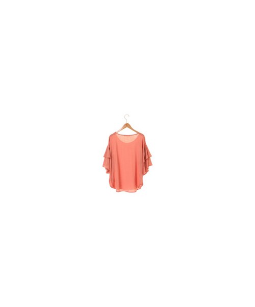 Green　Parks（グリーンパークス）の「【Special Price】・袖ティアードフリルブラウス（トップス・オフホワイト/ピンク/イエロー/ブルー・F）」の6枚目の写真