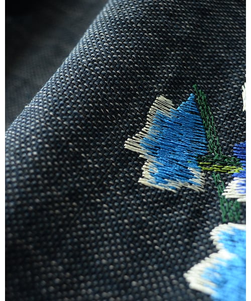 45R（フォーティファイブアール）の「インディゴギマアロハ刺繍 