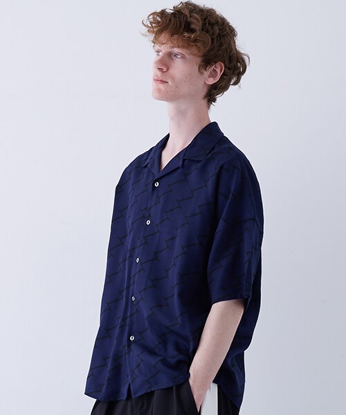 SHAREEF（シャリーフ）の「総柄オープンカラー半袖シャツ