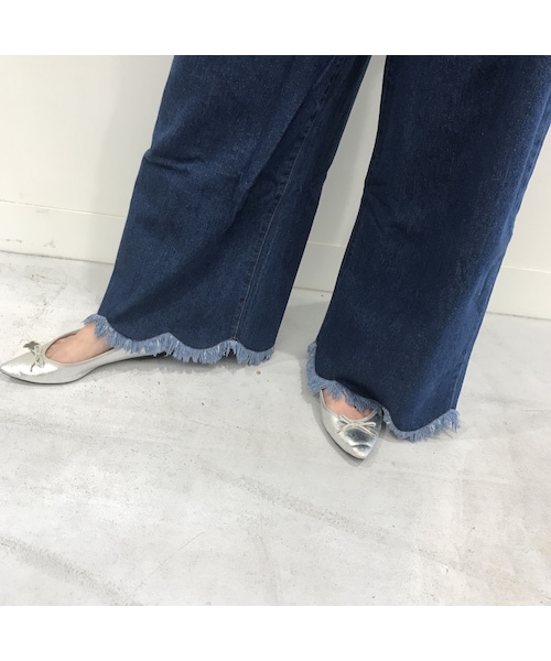 copine（コピン）の「【期間限定価格】スカラップフリンジワイドデニム（2color）（デニムパンツ・レディース・その他）」の12枚目の写真