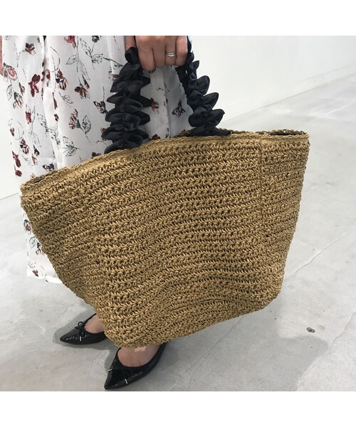 copine(コピン)の「フリルハンドルカゴペーパートートバッグ(かごバッグ・レディース・その他)」の11枚目の写真