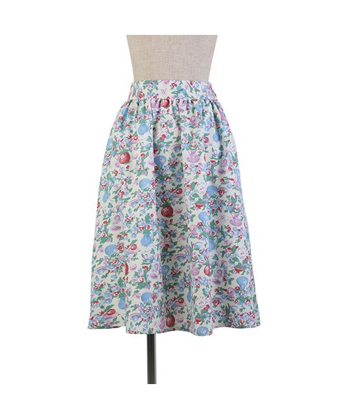 F i.n.t（フィント）の「フラワーベース柄バックリボンギャザースカート/F i.n.t（スカート・レディース・その他）」の3枚目の写真