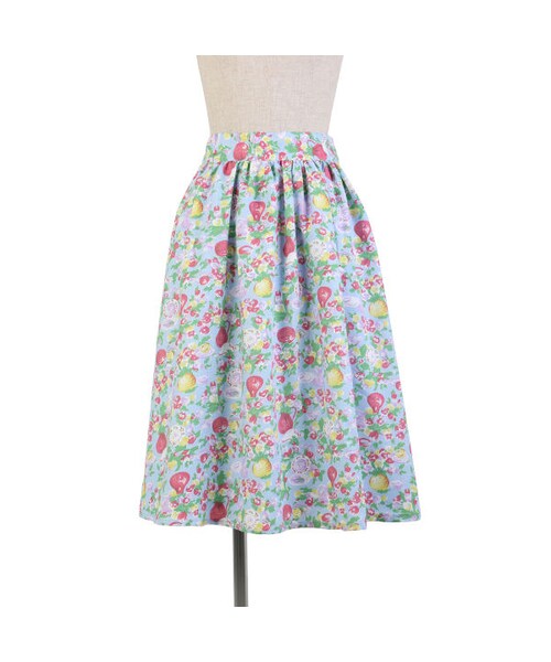F i.n.t（フィント）の「フラワーベース柄バックリボンギャザースカート/F i.n.t（スカート・レディース・その他）」の4枚目の写真