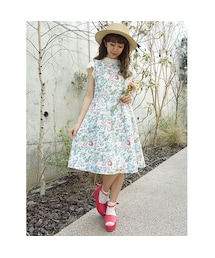 F i.n.t | フラワーベース柄バックリボンワンピース/F i.n.t(ワンピース)