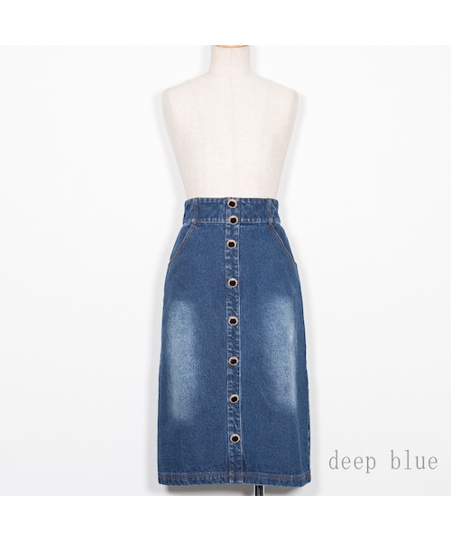 Crayme,（クレイミー）の「Decadence Rose Denim Skirt（デニムスカート・レディース・ライトブルー/ブルー/ダークブルー・S/M）」の3枚目の写真