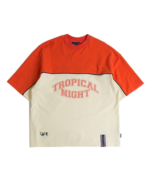 ROMANTIC CROWN(ロマンティッククラウン)の「Tropical Night Wide T shirt_Orange(その他・メンズ・기타)」の1枚目の写真