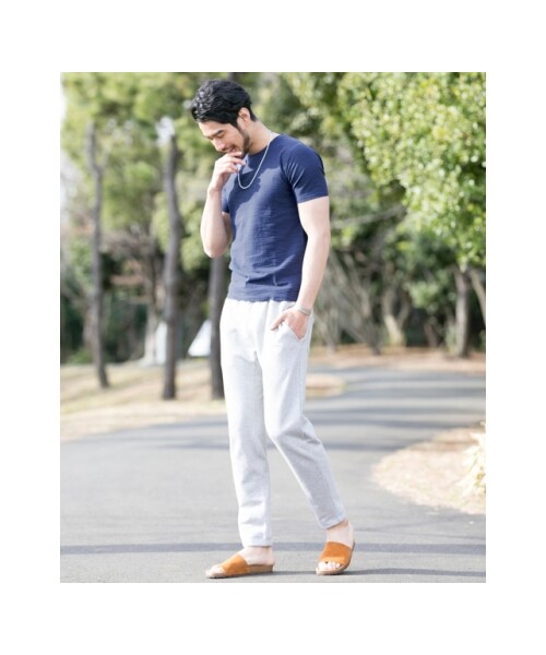 URBAN RESEARCH Sonny Label（アーバンリサーチサニーレーベル）の「USAcottonスラブクルーネックTシャツ（その他・メンズ・カーキ/ネイビー/レッド/ブラック/オフ・M/L）」の20枚目の写真