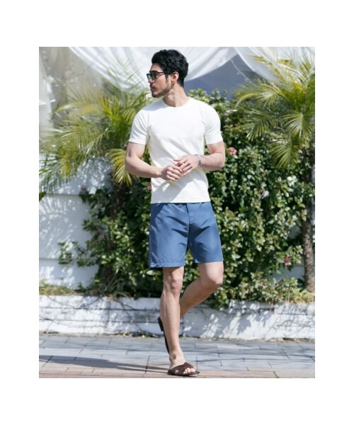 URBAN RESEARCH Sonny Label（アーバンリサーチサニーレーベル）の「USAcottonスラブクルーネックTシャツ（その他・メンズ・カーキ/ネイビー/レッド/ブラック/オフ・M/L）」の14枚目の写真