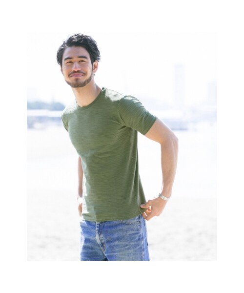 URBAN RESEARCH Sonny Label（アーバンリサーチサニーレーベル）の「USAcottonスラブクルーネックTシャツ（その他・メンズ・カーキ/ネイビー/レッド/ブラック/オフ・M/L）」の7枚目の写真