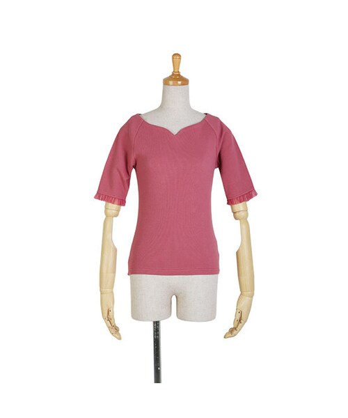 an another angelus（アンアナザーアンジェラス）の「ハートカットテレコT/an another angelus（Tシャツ/カットソー・レディース・その他）」の2枚目の写真