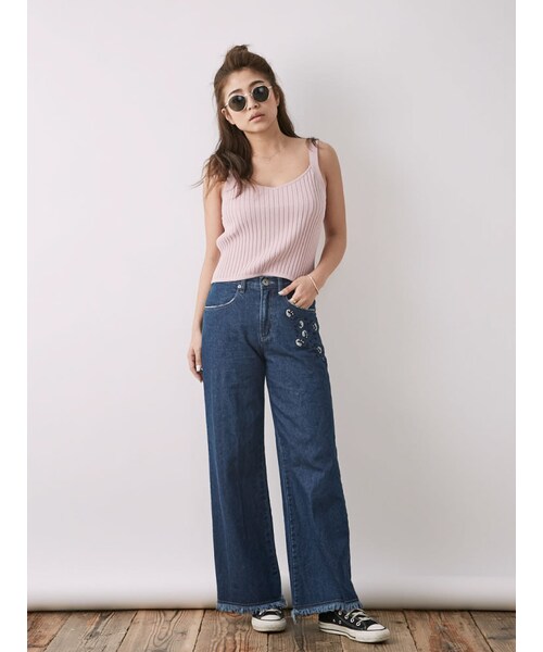 FLOVE(フローブ)の「リブニットビスチェ(トップス・レディース・ピンク/イエロー・F)」の9枚目の写真