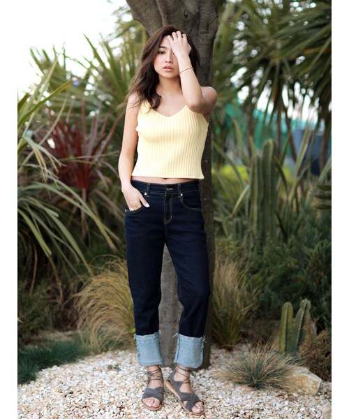 FLOVE(フローブ)の「リブニットビスチェ(トップス・レディース・ピンク/イエロー・F)」の5枚目の写真