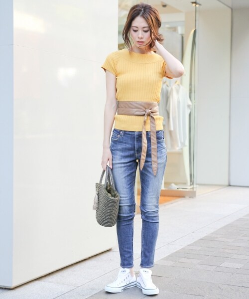 Andemiu（アンデミュウ）の「スタイルセレクトスキニーパンツ（パンツ・ブルー/ライトブルー/ダークブルー・ブルー80:S(身長167cm・46kg) ライトブルー82:S(身長167cm・46kg) ダークブルー89:S(身長167cm・46kg)）」の5枚目の写真