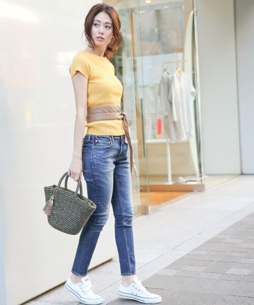 Andemiu（アンデミュウ）の「スタイルセレクトスキニーパンツ（パンツ・ブルー/ライトブルー/ダークブルー・ブルー80:S(身長167cm・46kg) ライトブルー82:S(身長167cm・46kg) ダークブルー89:S(身長167cm・46kg)）」の4枚目の写真