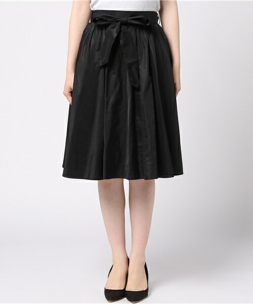 archives（アルシーヴ）の「ベルト付フレアスカート（スカート・レディース・ブラック/ベージュ/ラベンダー・MEDIUM）」の4枚目の写真