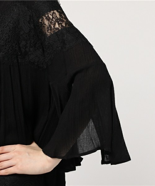 archives（アルシーヴ）の「ベルスリーブレースプルオーバー（シャツ/ブラウス・レディース・オフホワイト/ブラック/オレンジ・MEDIUM）」の9枚目の写真