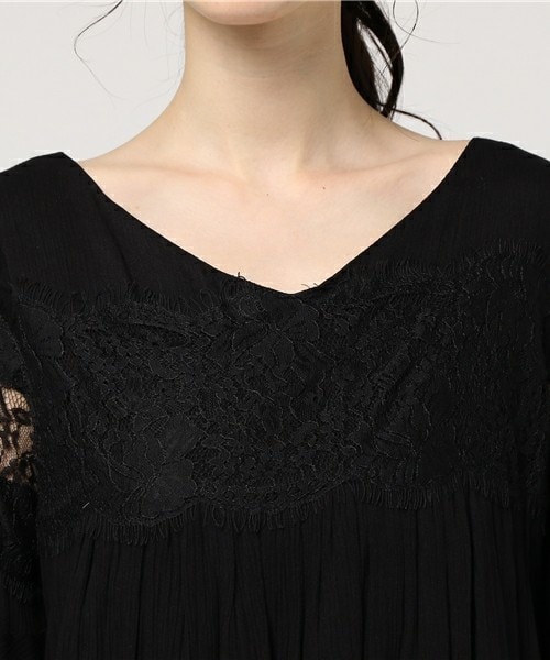 archives（アルシーヴ）の「ベルスリーブレースプルオーバー（シャツ/ブラウス・レディース・オフホワイト/ブラック/オレンジ・MEDIUM）」の7枚目の写真