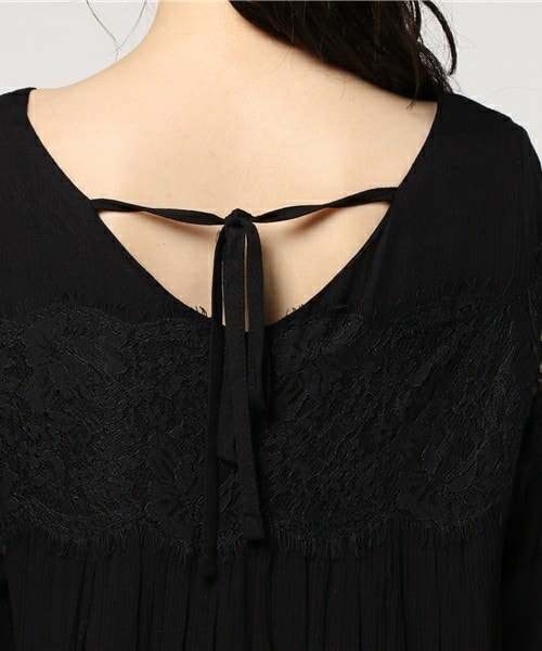 archives（アルシーヴ）の「ベルスリーブレースプルオーバー（シャツ/ブラウス・レディース・オフホワイト/ブラック/オレンジ・MEDIUM）」の8枚目の写真