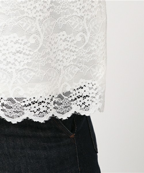 archives（アルシーヴ）の「レース地プルオーバー（シャツ/ブラウス・レディース・オフホワイト/ブラック/レッド・MEDIUM）」の10枚目の写真