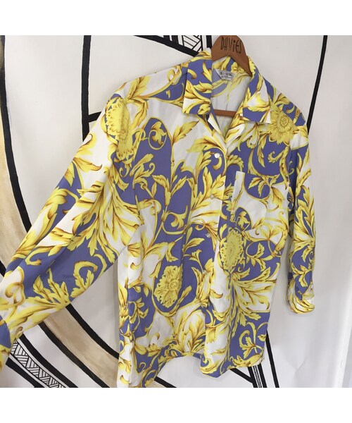 キュウリガン(キュウリガン)の「【奇抜】バブリー ヴィンテージ スカーフ 柄シャツ(シャツ/ブラウス・メンズ・その他)」の4枚目の写真