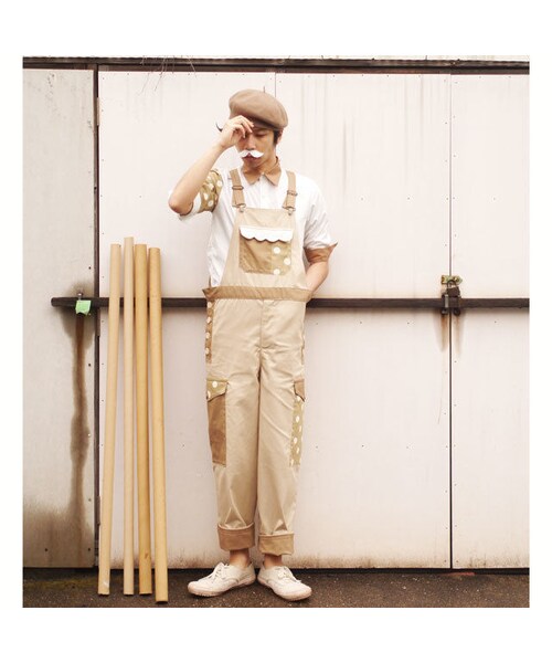 NIRAME.CO(ニラメッコ)の「オブラートおーばーおーる ~ベージュ×ドット~(その他パンツ・メンズ・その他)」の2枚目の写真