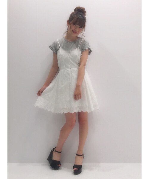 dazzlin（ダズリン）の「【sw】コットンレースキャミワンピース（ワンピース/ドレス・レディース・オフホワイト/ピンク・S/M）」の16枚目の写真