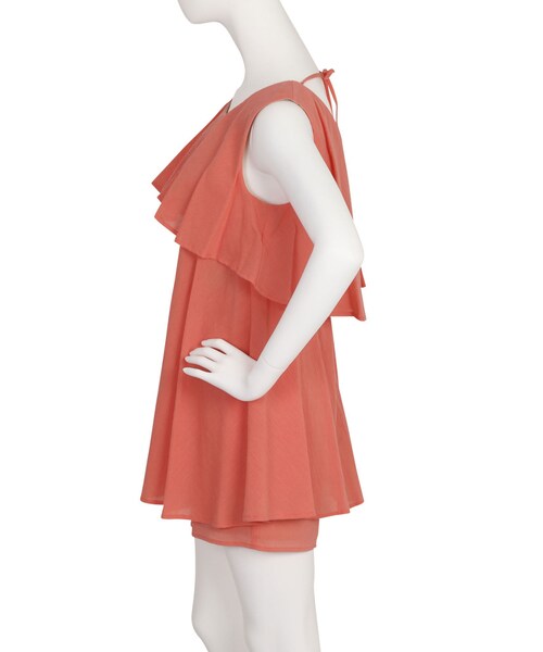 dazzlin（ダズリン）の「【sw】楊柳レイヤードコンビネゾン（ワンピース/ドレス・レディース・オフホワイト/ブラック/オレンジ・S/M）」の18枚目の写真