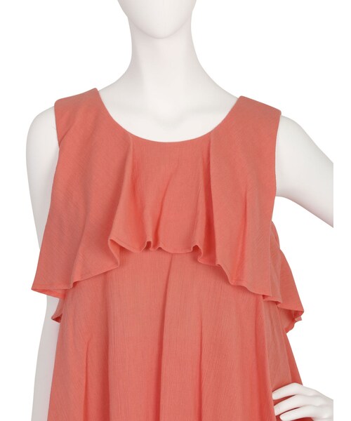 dazzlin（ダズリン）の「【sw】楊柳レイヤードコンビネゾン（ワンピース/ドレス・レディース・オフホワイト/ブラック/オレンジ・S/M）」の20枚目の写真