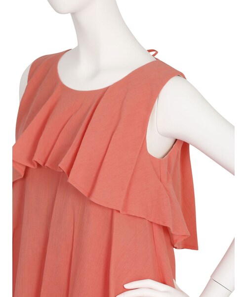 dazzlin（ダズリン）の「【sw】楊柳レイヤードコンビネゾン（ワンピース/ドレス・レディース・オフホワイト/ブラック/オレンジ・S/M）」の22枚目の写真