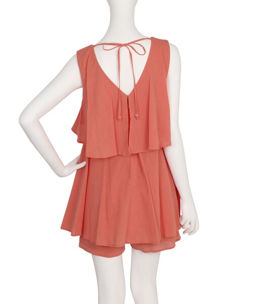 dazzlin（ダズリン）の「【sw】楊柳レイヤードコンビネゾン（ワンピース/ドレス・レディース・オフホワイト/ブラック/オレンジ・S/M）」の19枚目の写真