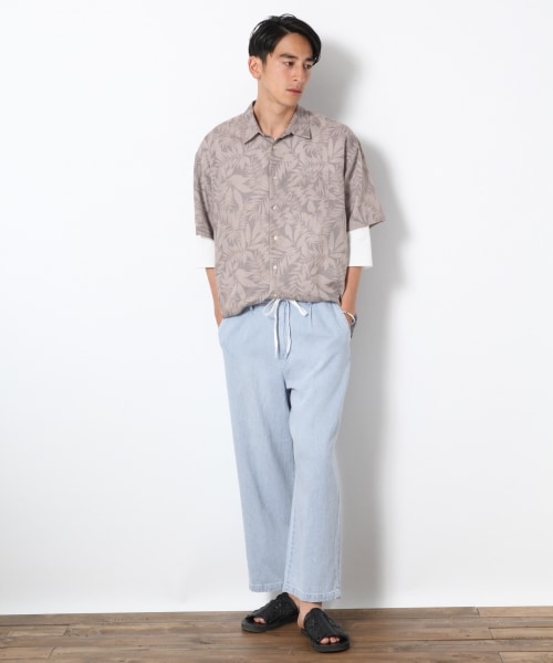 RAGEBLUE（レイジブルー）の「綿麻ボタニカルシャツ（トップス・ホワイト系/グレー系/ベージュ系）」の14枚目の写真