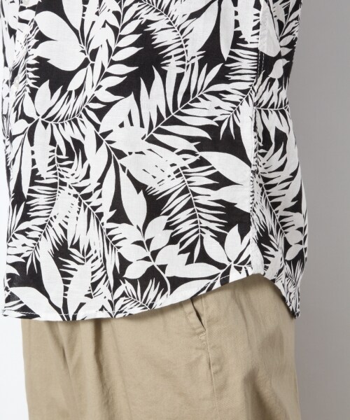 RAGEBLUE（レイジブルー）の「綿麻ボタニカルシャツ（トップス・ホワイト系/グレー系/ベージュ系）」の10枚目の写真