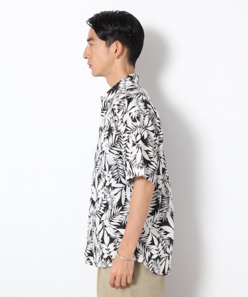 RAGEBLUE（レイジブルー）の「綿麻ボタニカルシャツ（トップス・ホワイト系/グレー系/ベージュ系）」の5枚目の写真