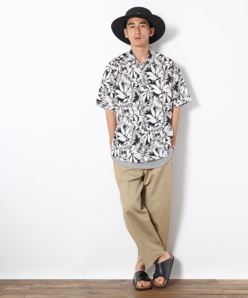 RAGEBLUE（レイジブルー）の「綿麻ボタニカルシャツ（トップス・ホワイト系/グレー系/ベージュ系）」の12枚目の写真