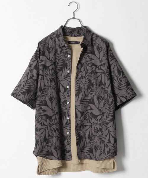 RAGEBLUE（レイジブルー）の「綿麻ボタニカルシャツ（トップス・ホワイト系/グレー系/ベージュ系）」の2枚目の写真