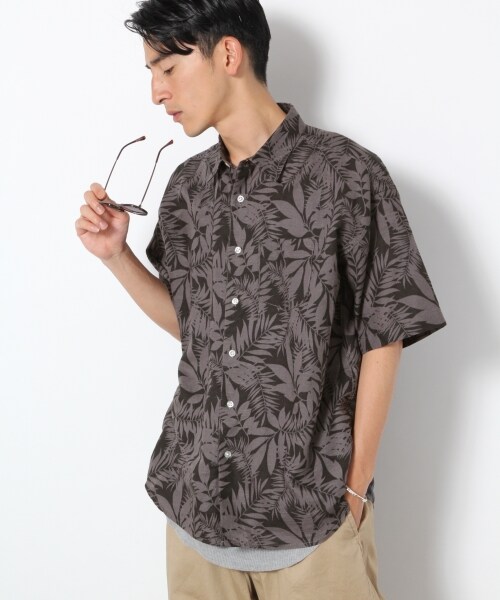 RAGEBLUE（レイジブルー）の「綿麻ボタニカルシャツ（トップス・ホワイト系/グレー系/ベージュ系）」の15枚目の写真