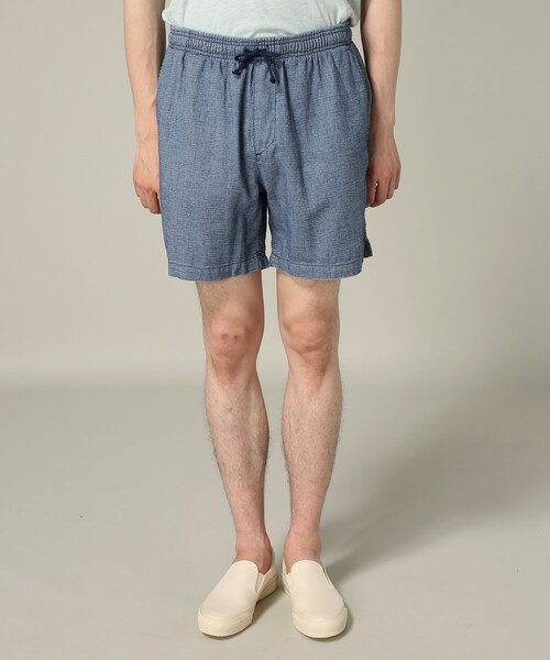 SAVE KHAKI UNITED（セーブカーキユナイテッド）の「Indigo Hopsack Easy Short（パンツ・ブルー/XS/残り1点/S/M/L）」の3枚目の写真