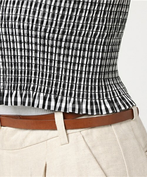 archives（アルシーヴ）の「シャーリングビスチェ（シャツ/ブラウス・レディース・ブラック/ネイビー/ピンク・MEDIUM）」の8枚目の写真