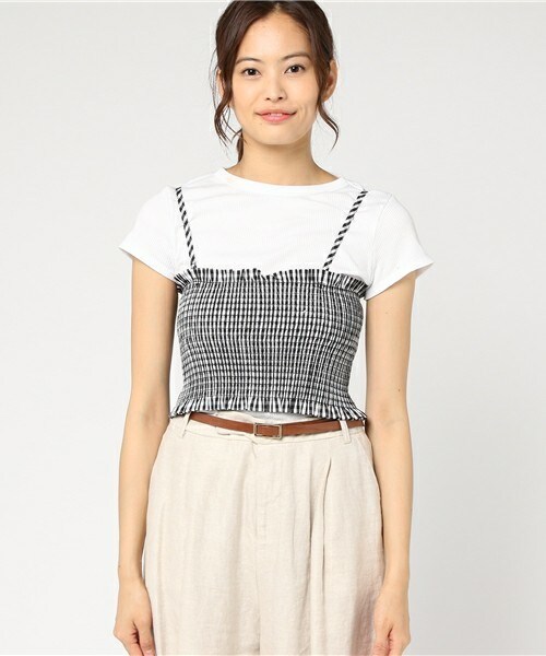 archives（アルシーヴ）の「シャーリングビスチェ（シャツ/ブラウス・レディース・ブラック/ネイビー/ピンク・MEDIUM）」の4枚目の写真