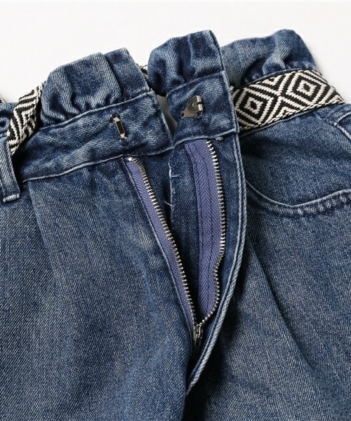 archives（アルシーヴ）の「ウエストフリルデニムショートパンツ（デニムパンツ・レディース・ブルー/ロイヤルブルー・MEDIUM）」の9枚目の写真