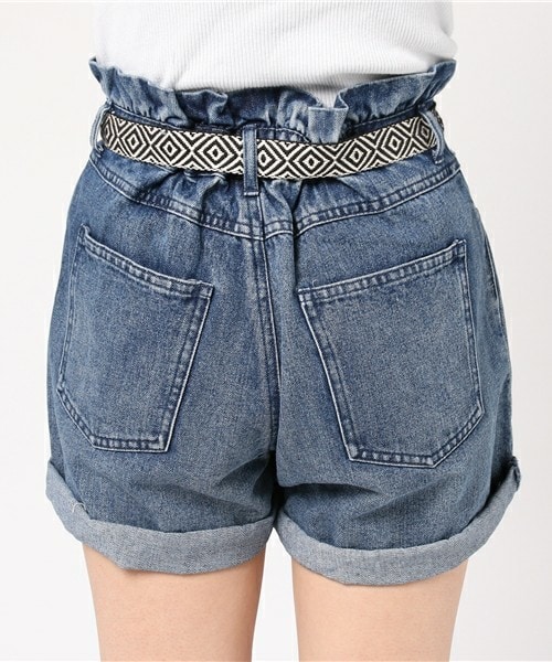 archives（アルシーヴ）の「ウエストフリルデニムショートパンツ（デニムパンツ・レディース・ブルー/ロイヤルブルー・MEDIUM）」の7枚目の写真