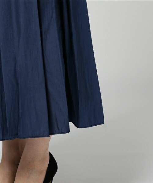 archives（アルシーヴ）の「消しプリーツロングスカート（スカート・レディース・ネイビー/キャメル/ピンク・MEDIUM）」の8枚目の写真