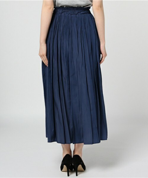 archives（アルシーヴ）の「消しプリーツロングスカート（スカート・レディース・ネイビー/キャメル/ピンク・MEDIUM）」の6枚目の写真