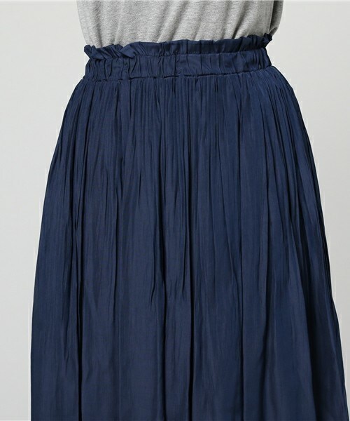 archives（アルシーヴ）の「消しプリーツロングスカート（スカート・レディース・ネイビー/キャメル/ピンク・MEDIUM）」の7枚目の写真