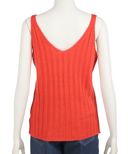 RANDA（ランダ）の「ワイドリブノースリープニット（トップス・レディース・レッド/ベージュ/オレンジ/カーキ・FREE）」の7枚目の写真